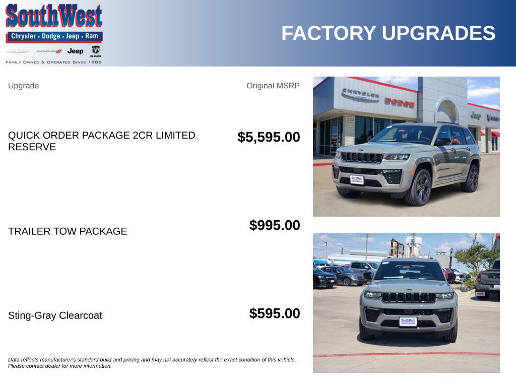 2027 Jeep Grand Cherokee GRAND CHEROKEE LIMITED RESERVE 4X4