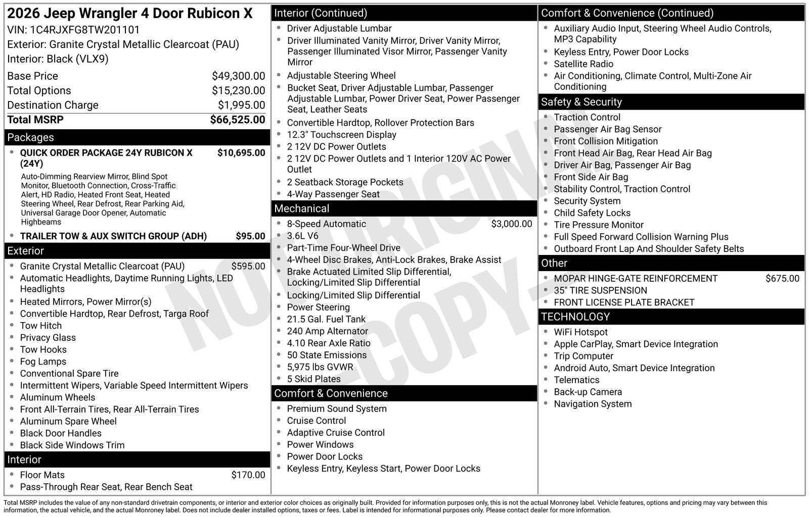 2026 Jeep Wrangler WRANGLER 4-DOOR RUBICON X