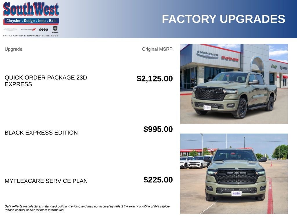 2026 RAM Ram 1500 RAM 1500 EXPRESS CREW CAB 4X4 5'7' BOX