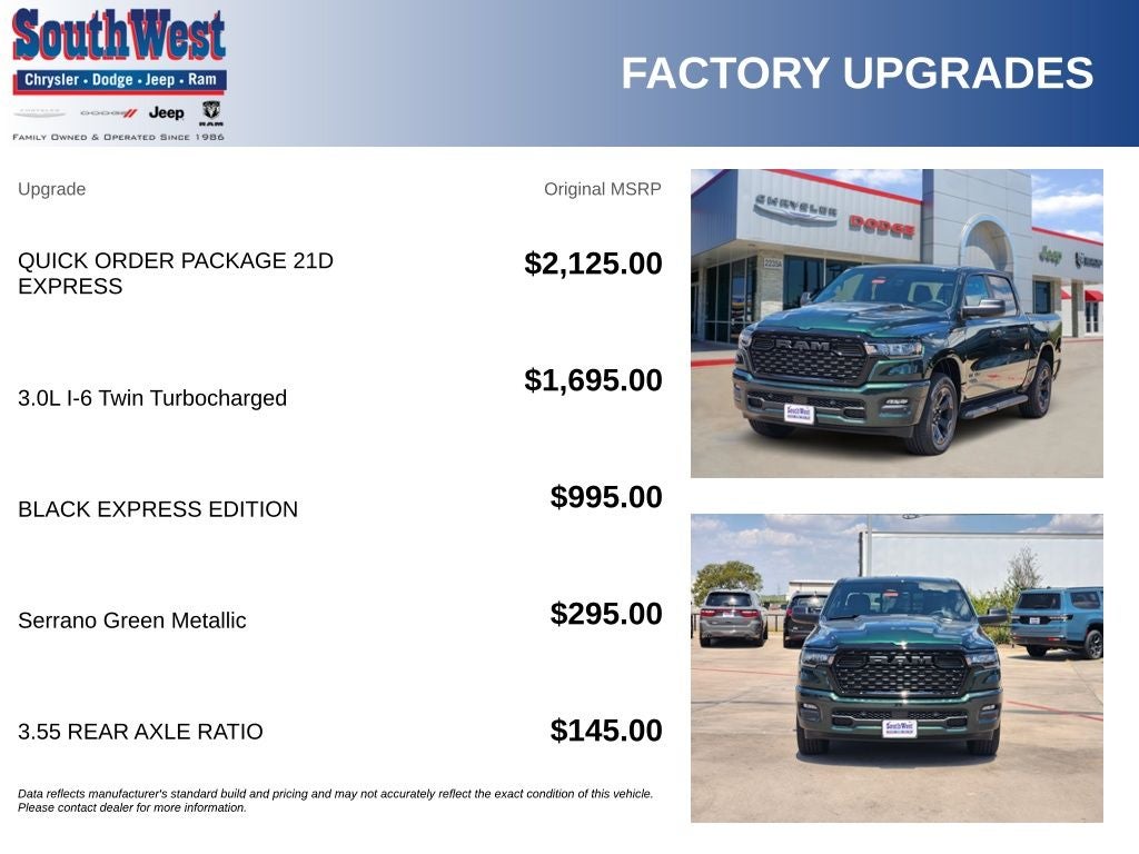 2027 RAM Ram 1500 RAM 1500 EXPRESS CREW CAB 4X4 5'7' BOX