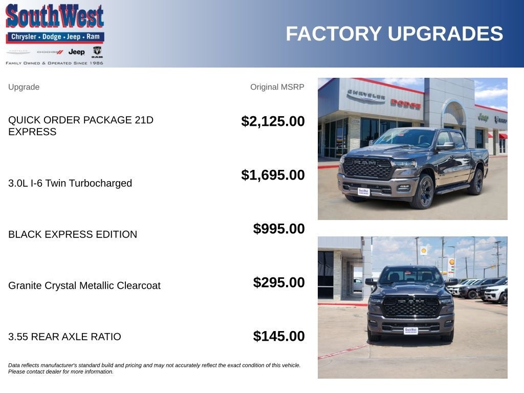 2027 RAM Ram 1500 RAM 1500 EXPRESS CREW CAB 4X4 5'7' BOX