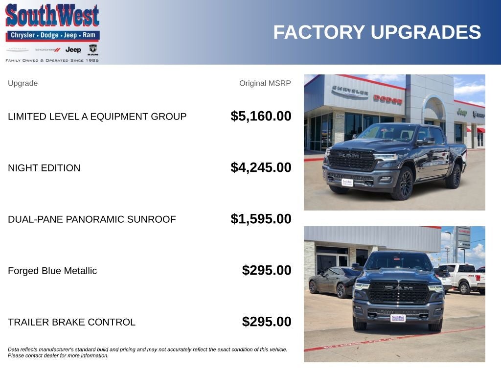 2027 RAM Ram 1500 RAM 1500 LIMITED CREW CAB 4X4 5'7' BOX