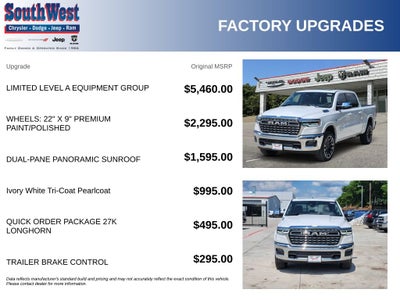 2026 RAM Ram 1500 RAM 1500 LIMITED LONGHORN CREW CAB 4X4 5'7' BOX