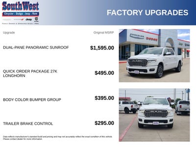 2027 RAM Ram 1500 RAM 1500 LIMITED LONGHORN CREW CAB 4X4 5'7' BOX
