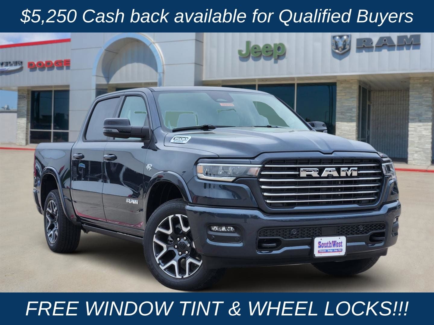 2026 RAM Ram 1500 RAM 1500 LARAMIE CREW CAB 4X4 5'7' BOX