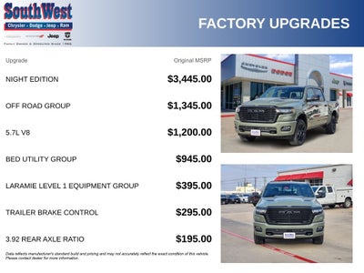 2026 RAM Ram 1500 RAM 1500 LARAMIE CREW CAB 4X4 5'7' BOX