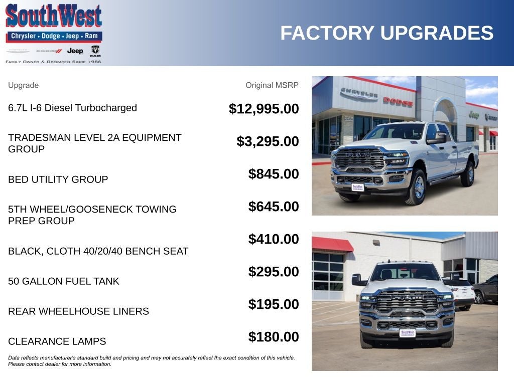 2026 RAM Ram 3500 RAM 3500 TRADESMAN CREW CAB 4X4 8' BOX