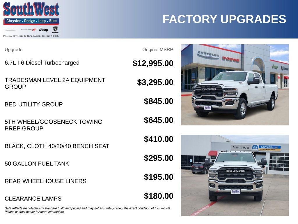 2026 RAM Ram 3500 RAM 3500 TRADESMAN CREW CAB 4X4 8' BOX