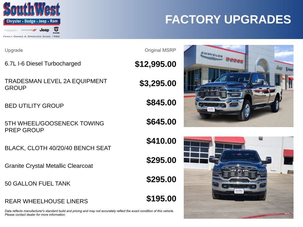 2026 RAM Ram 3500 RAM 3500 TRADESMAN CREW CAB 4X4 8' BOX