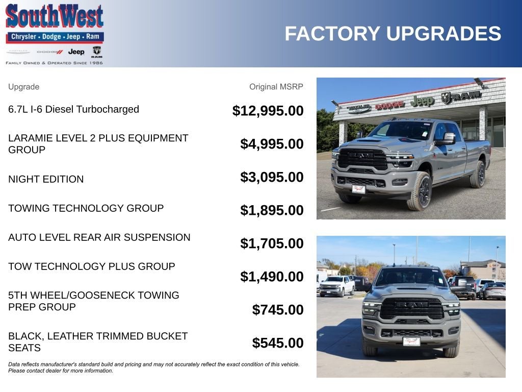 2026 RAM Ram 3500 RAM 3500 LARAMIE CREW CAB 4X4 8' BOX