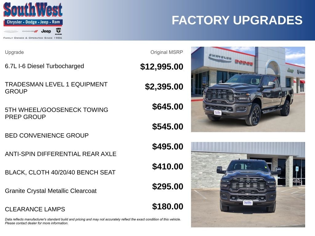 2026 RAM Ram 2500 RAM 2500 BLACK EXPRESS CREW CAB 4X4 6'4' BOX