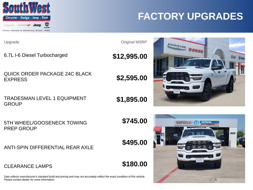 2026 RAM Ram 2500 RAM 2500 BLACK EXPRESS CREW CAB 4X4 6'4' BOX