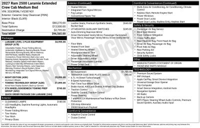 2027 RAM Ram 2500 Laramie
