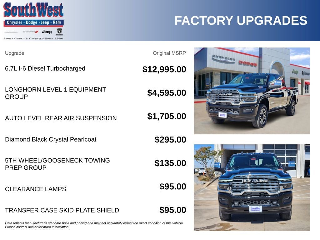 2026 RAM Ram 2500 RAM 2500 LIMITED LONGHORN CREW CAB 4X4 6'4' BOX