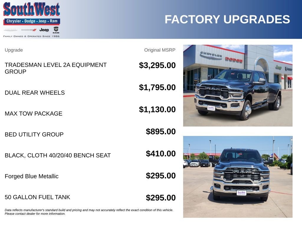 2026 RAM Ram 3500 RAM 3500 TRADESMAN CREW CAB 4X4 8' BOX