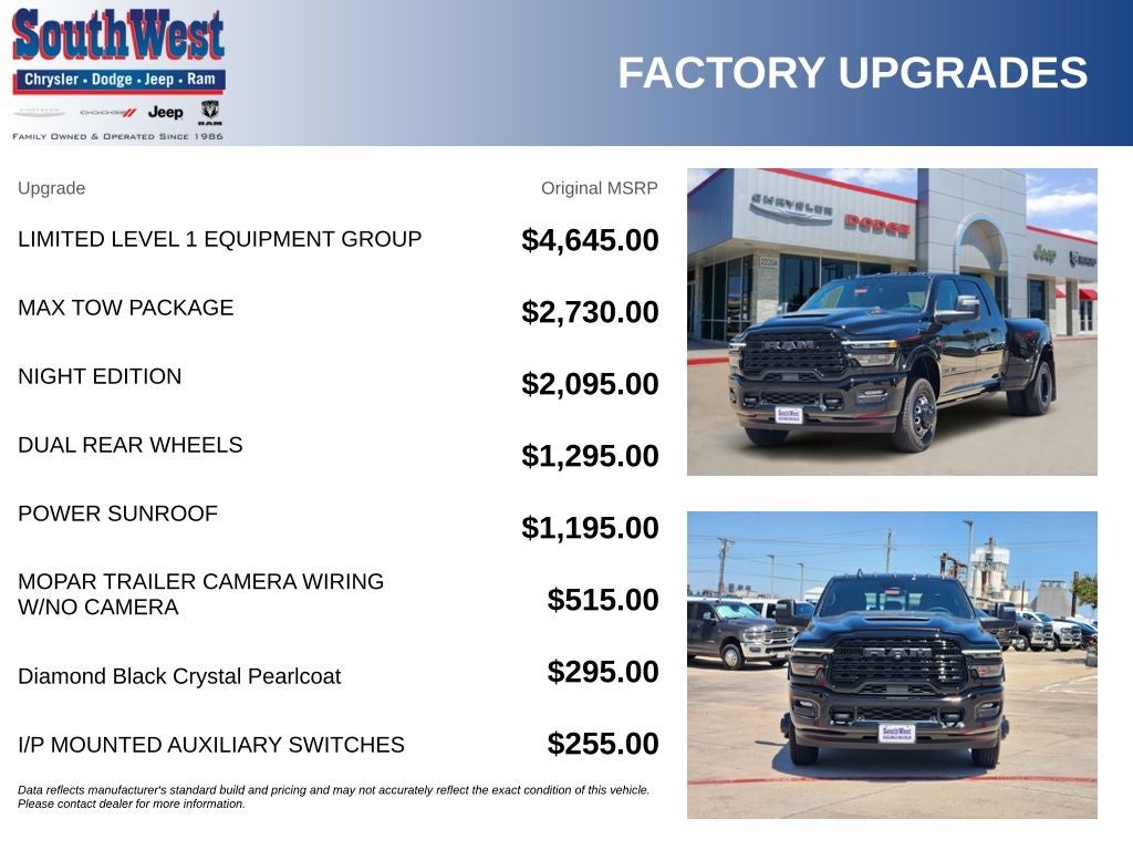 2026 RAM Ram 3500 RAM 3500 LIMITED MEGA CAB 4X4 6'4' BOX