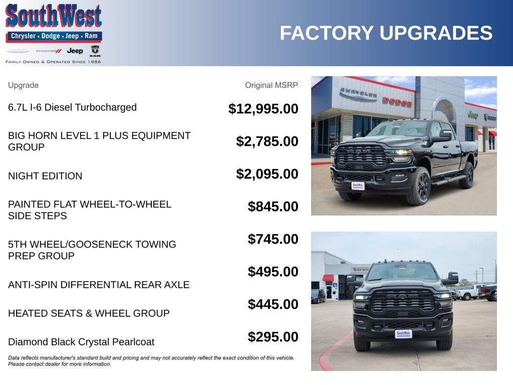 2026 RAM Ram 2500 RAM 2500 LONE STAR CREW CAB 4X4 6'4' BOX