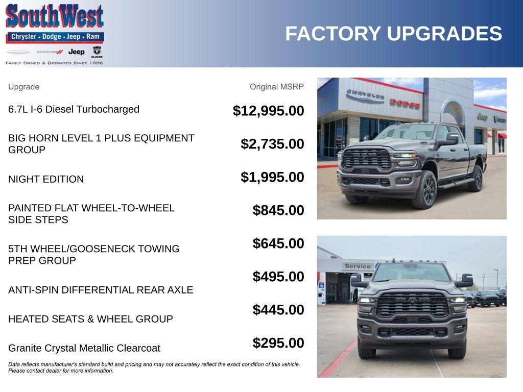 2026 RAM Ram 2500 RAM 2500 LONE STAR CREW CAB 4X4 6'4' BOX