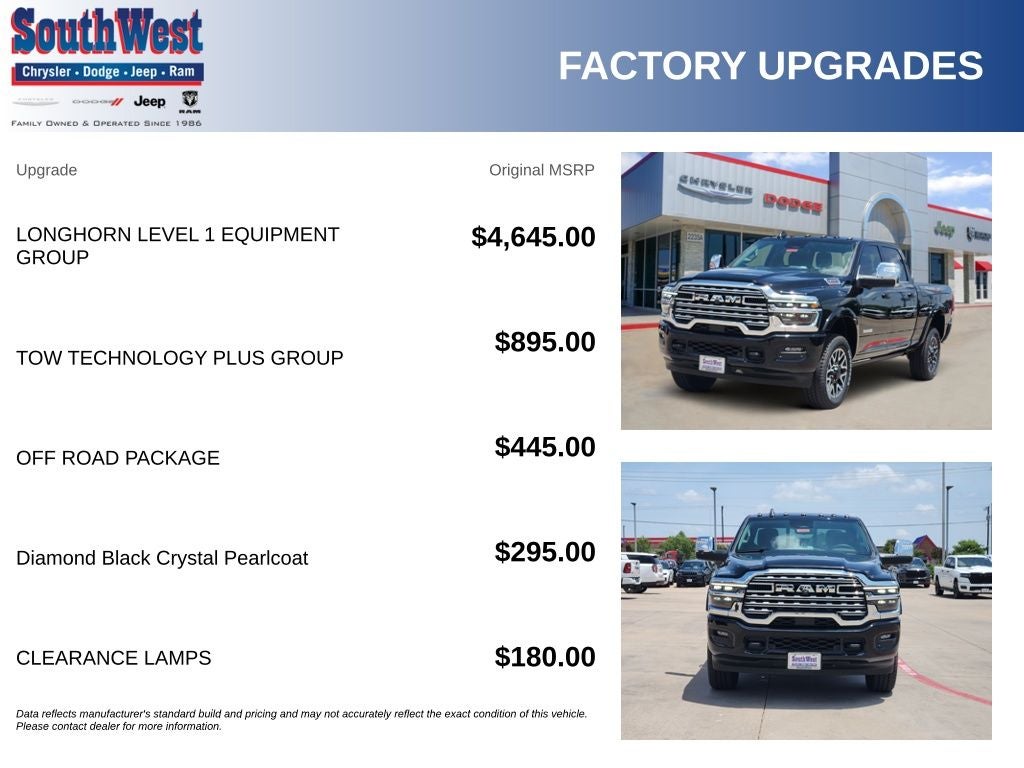 2026 RAM Ram 2500 RAM 2500 LIMITED LONGHORN CREW CAB 4X4 6'4' BOX