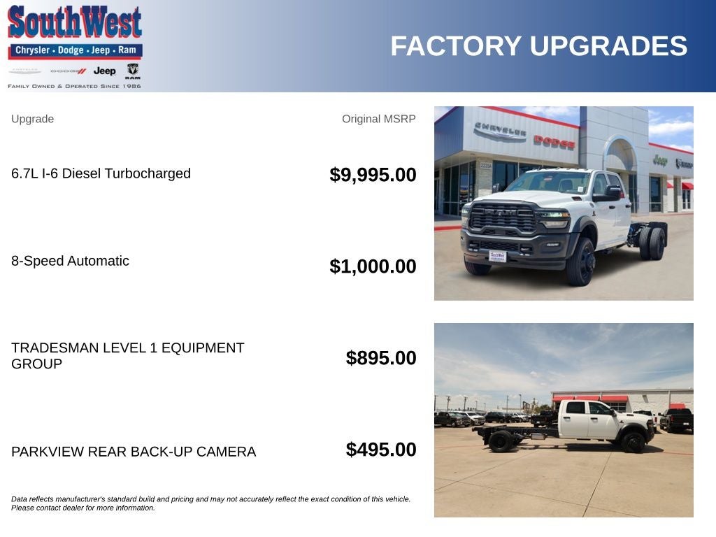 2026 RAM Ram 5500 Chassis Cab RAM 5500 TRADESMAN CHASSIS CREW CAB 4X4 84' CA