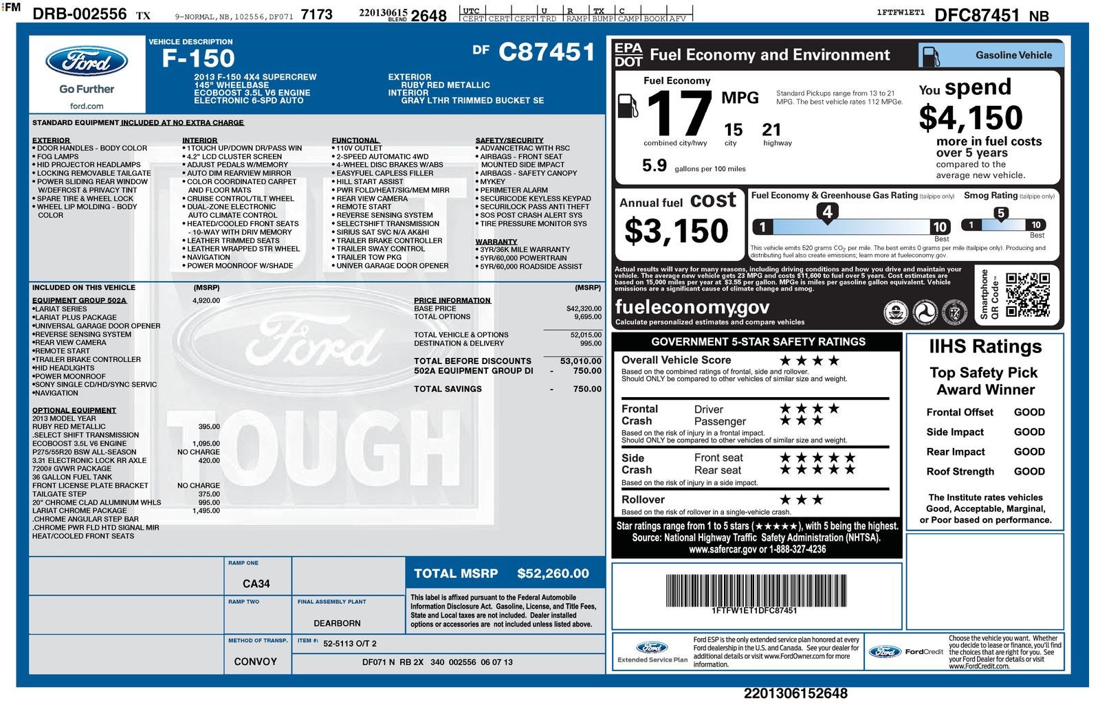 2013 Ford F-150 Lariat
