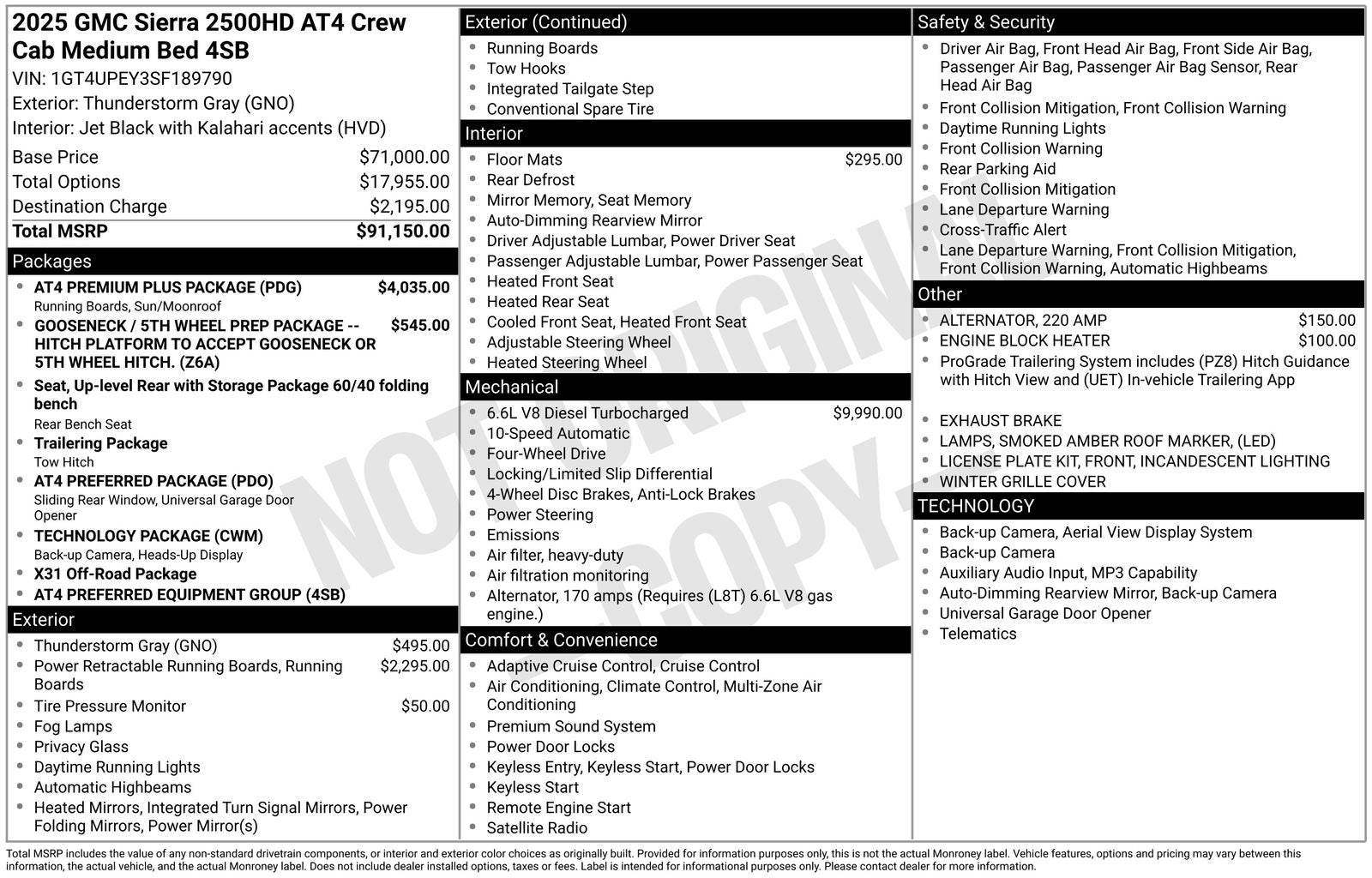 2025 GMC Sierra 2500HD AT4