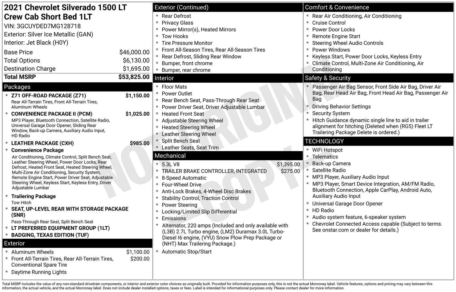 2021 Chevrolet Silverado 1500 LT Texas Edition