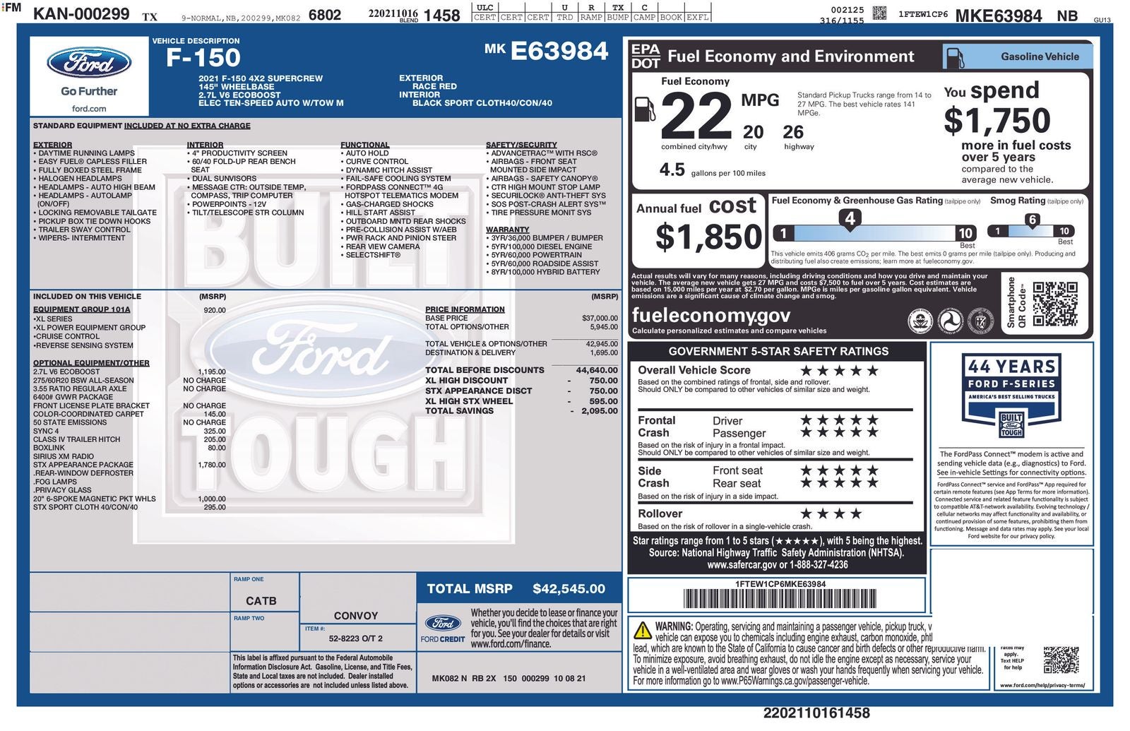 2021 Ford F-150 XL