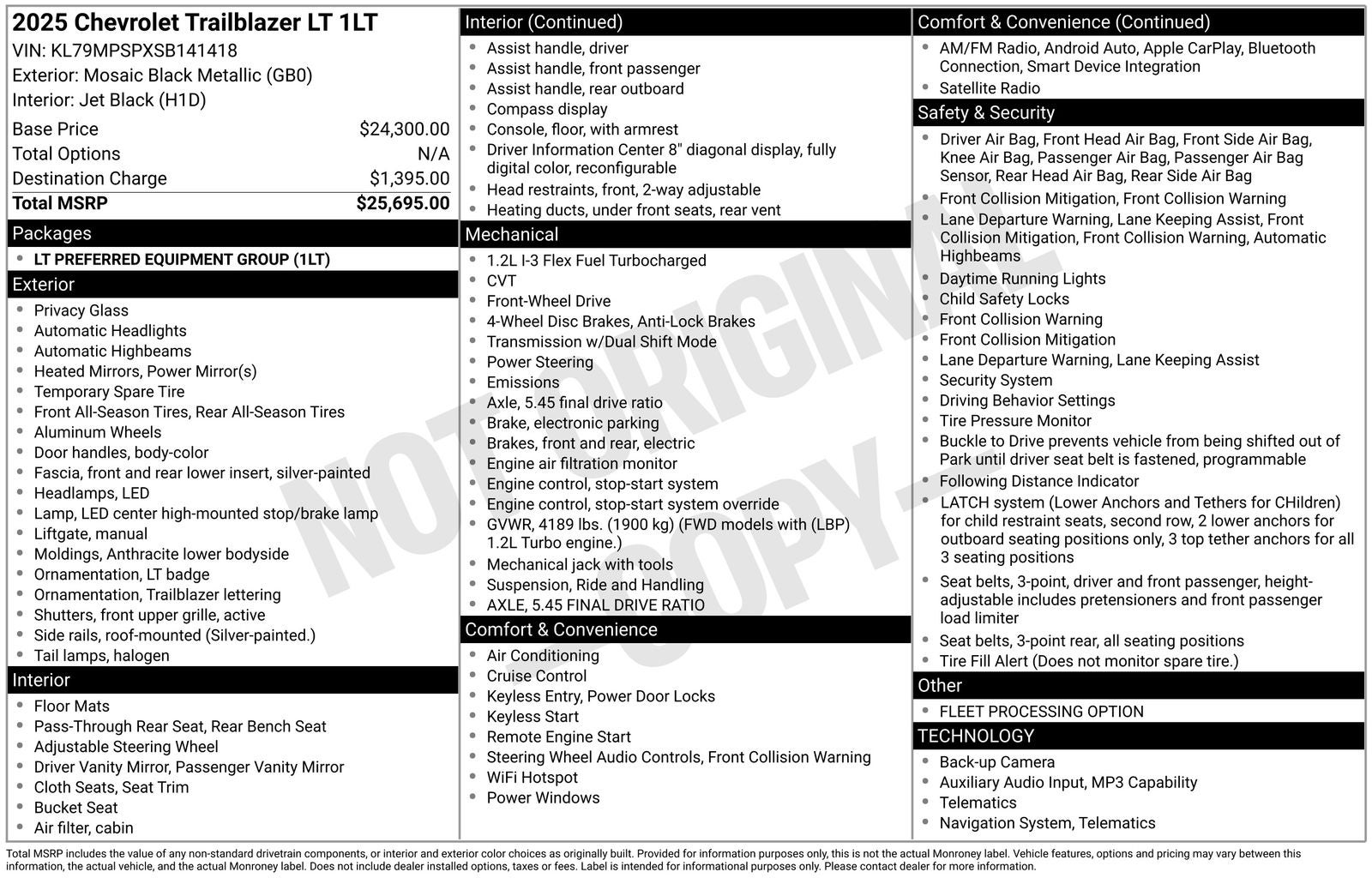 2025 Chevrolet TrailBlazer LT