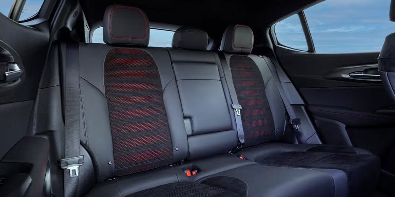 view of the back seats of a 2024 dodge hornet