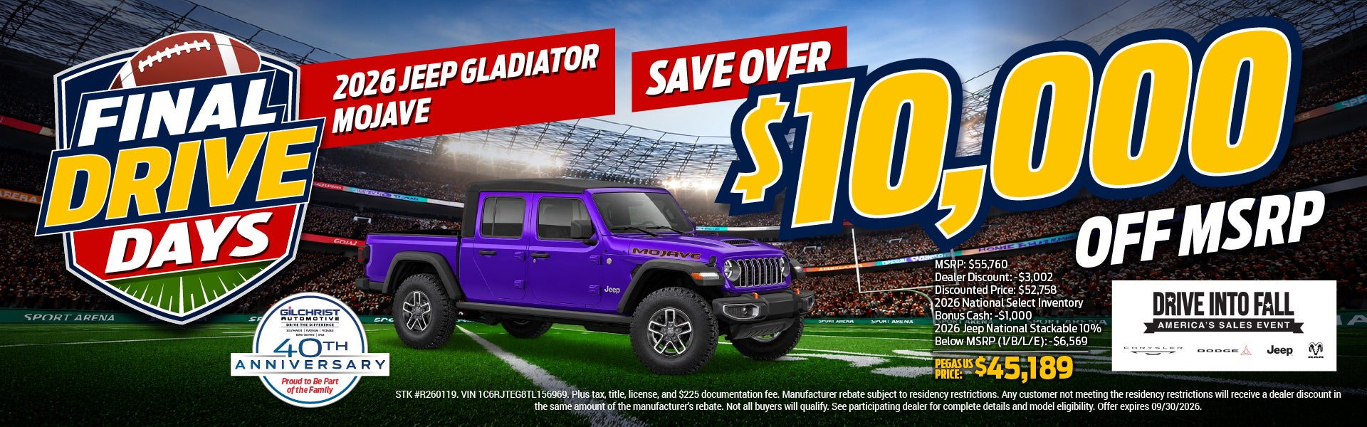 2026 Jeep Gladiator Mojave — Save $10,571